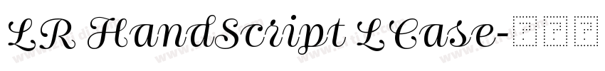 LR HandScript LCase字体转换